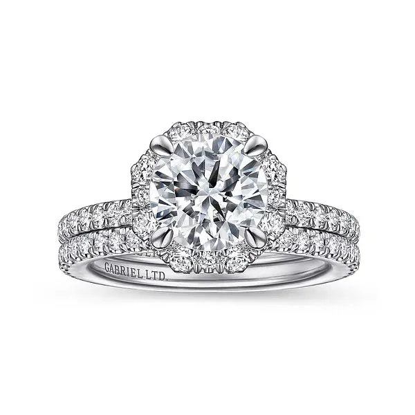Octagonal Halo Round Diamond Engagement Ring Mounting