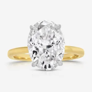 Olivia Flush (6.2ct) Oval Moissanite Engagement Ring