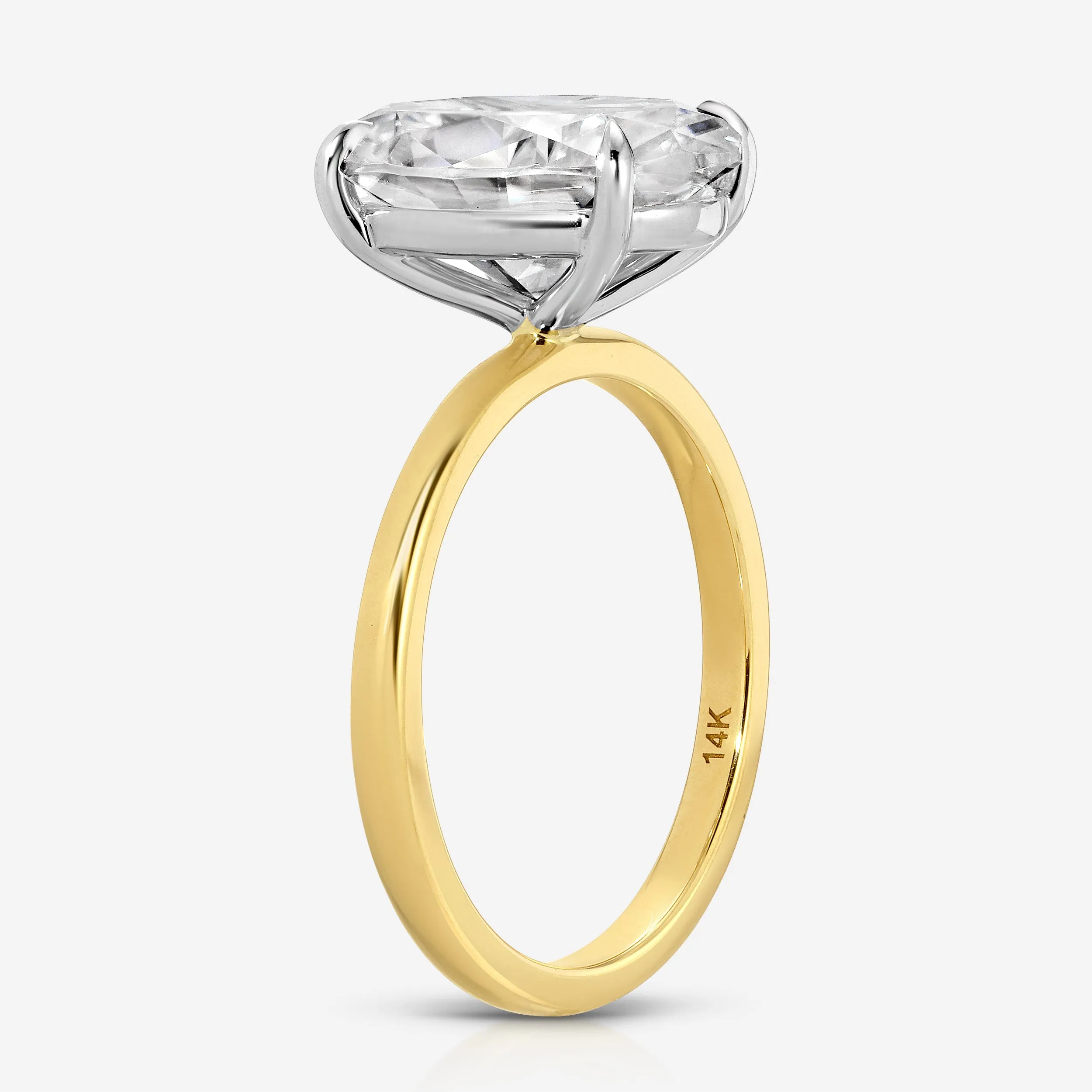 Olivia Flush (6.2ct) Oval Moissanite Engagement Ring