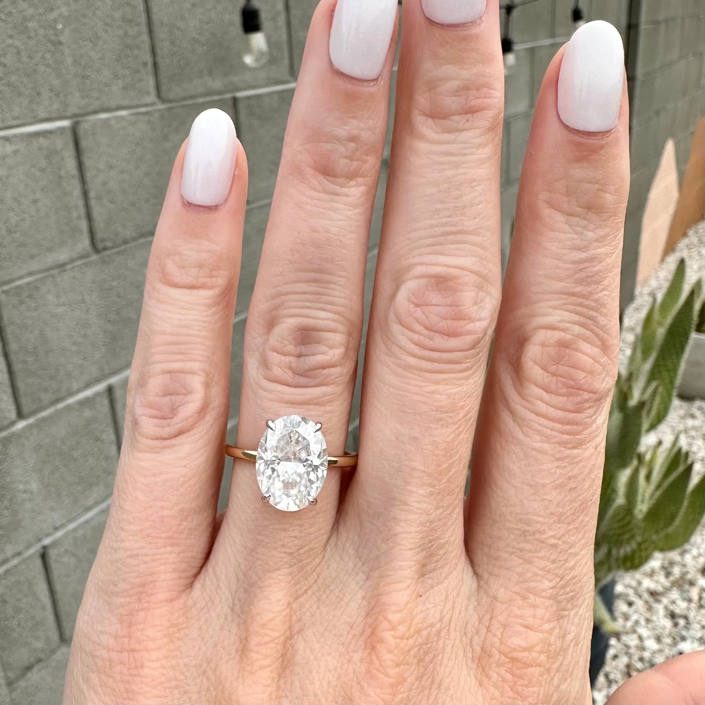 Olivia Flush (6.2ct) Oval Moissanite Engagement Ring