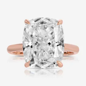Olivia Flush (8.5ct) Cushion Moissanite Ring ( ) Hidden Halo