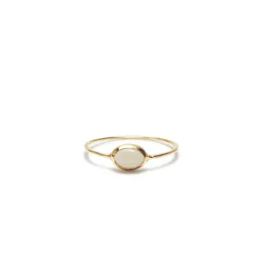 opal bezel ring