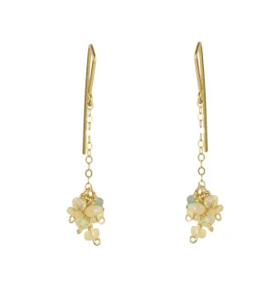 Opal Cluster Earring