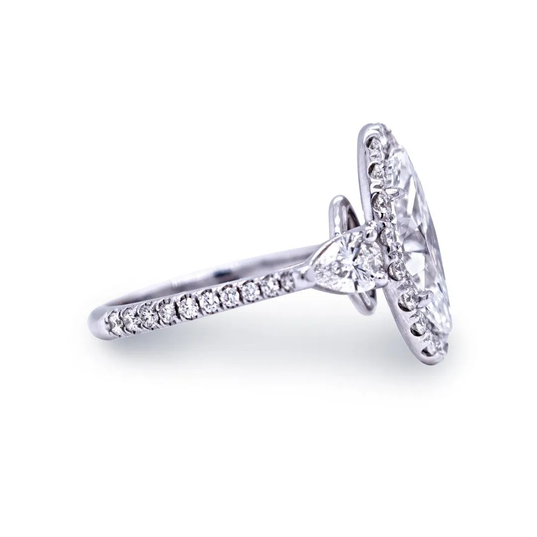 Oval Diamond Halo Engagement Ring