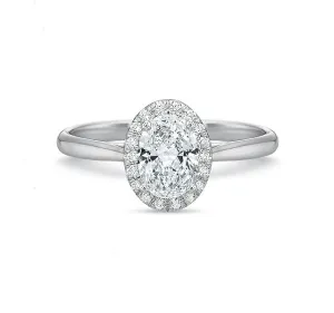 Oval Halo Setting in White Gold
