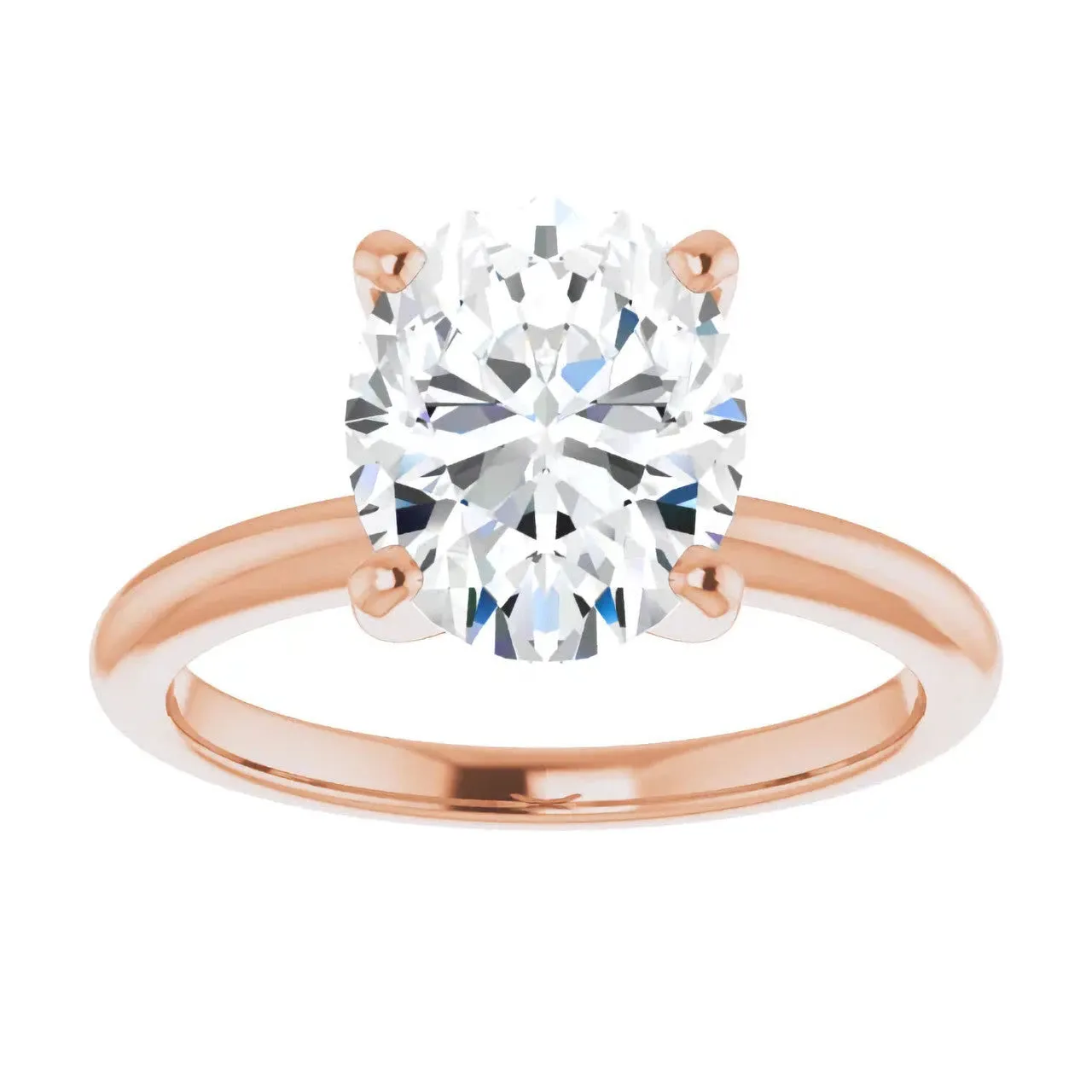 Oval Lab-Grown Diamond Solitaire Ring
