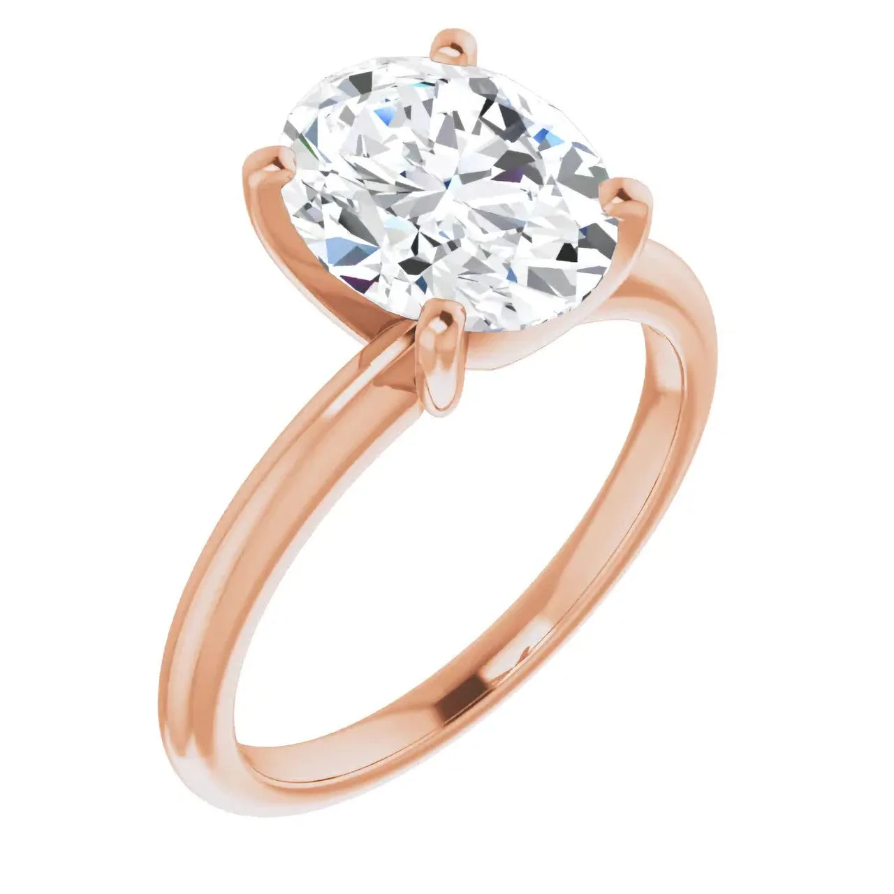 Oval Lab-Grown Diamond Solitaire Ring