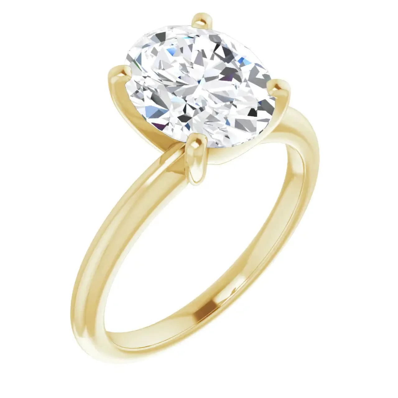 Oval Lab-Grown Diamond Solitaire Ring