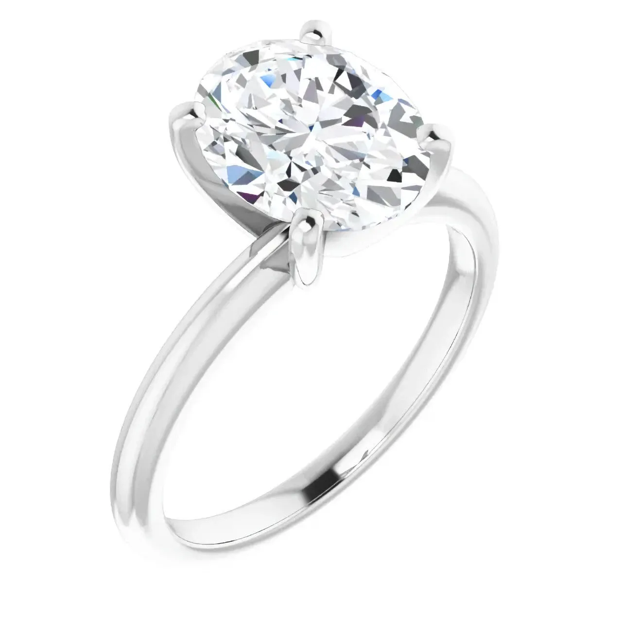 Oval Lab-Grown Diamond Solitaire Ring
