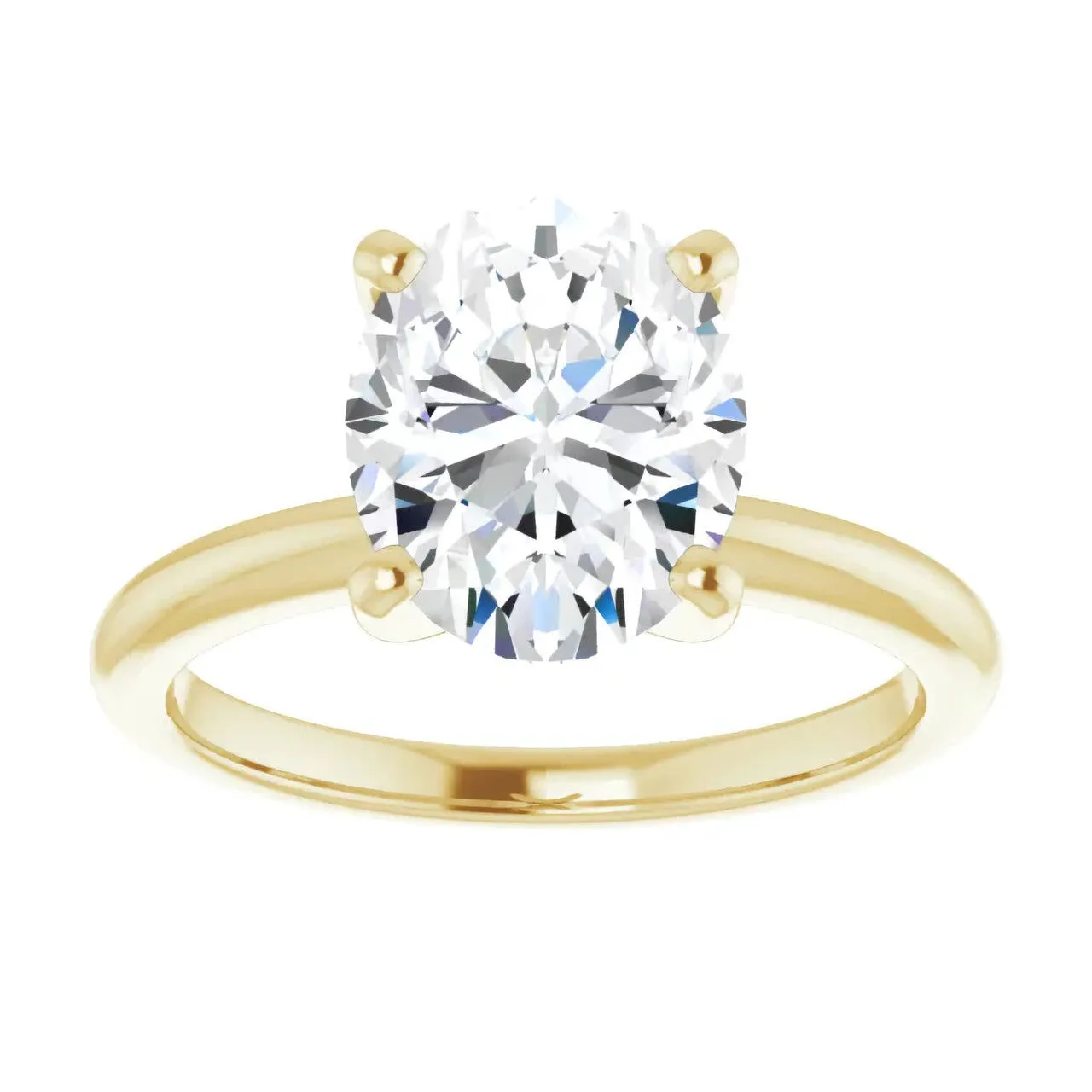 Oval Lab-Grown Diamond Solitaire Ring