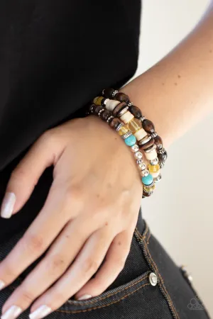 Paparazzi Belongs In The Wild - Yellow Stretchy Bracelets