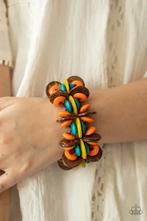 Paparazzi - Caribbean Canopy - Multi Wood Bracelet