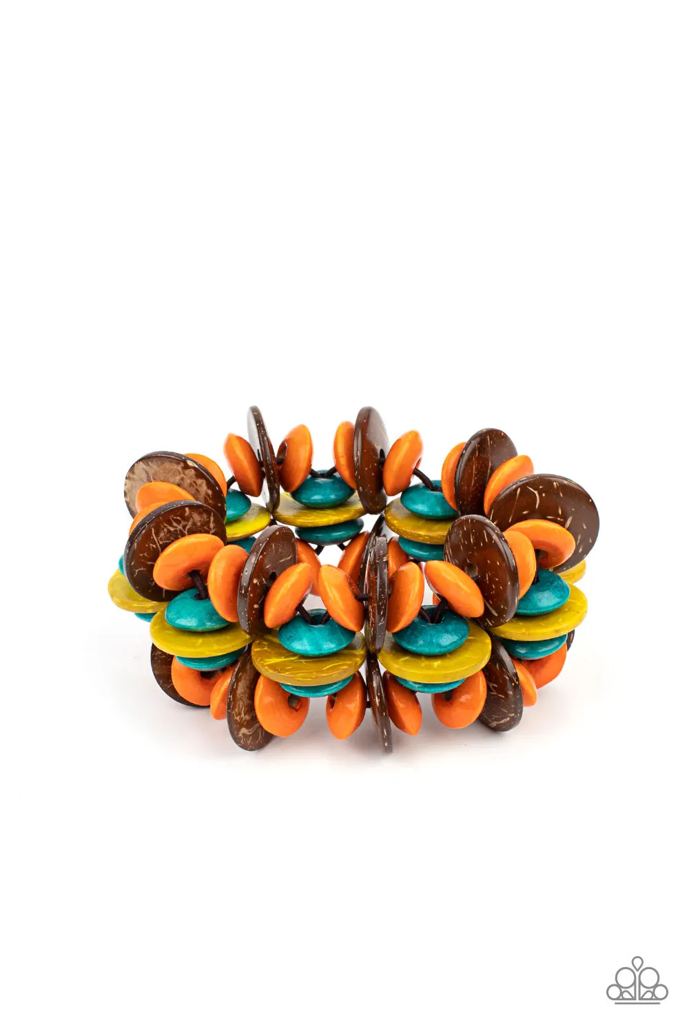 Paparazzi - Caribbean Canopy - Multi Wood Bracelet