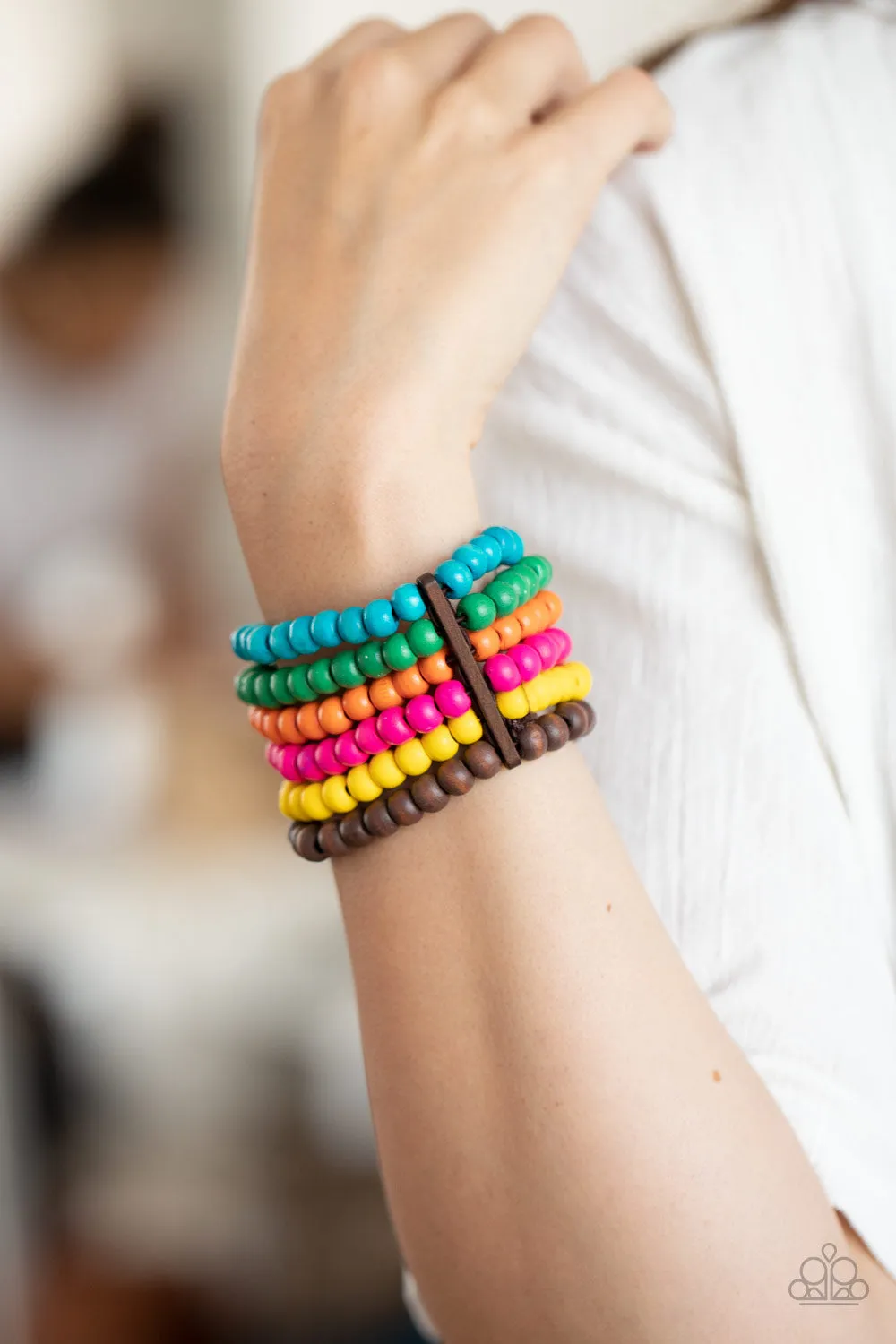 Paparazzi - Diving in Maldives - Multi Wood Bracelet