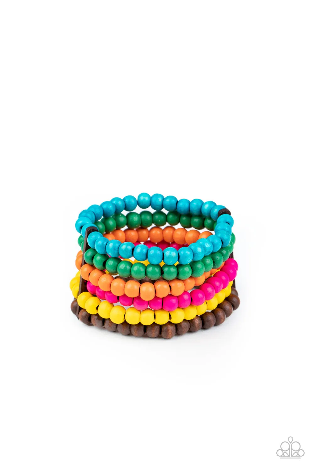 Paparazzi - Diving in Maldives - Multi Wood Bracelet
