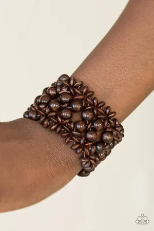 Paparazzi - Tropical Bliss - Brown Bracelet