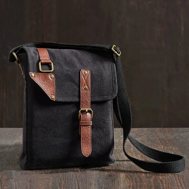 Parker Messenger Crossbody Bag for Men and Women - Black