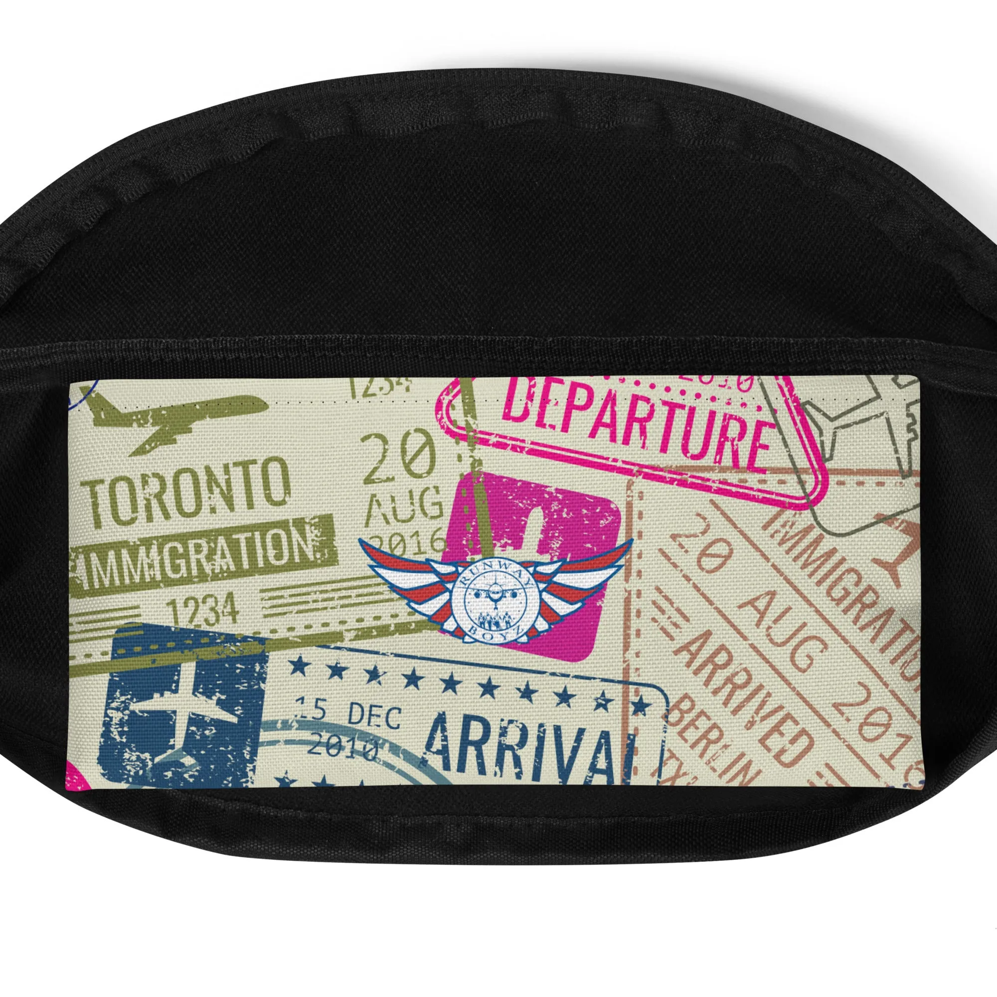 Passport Stamps Fanny Pack