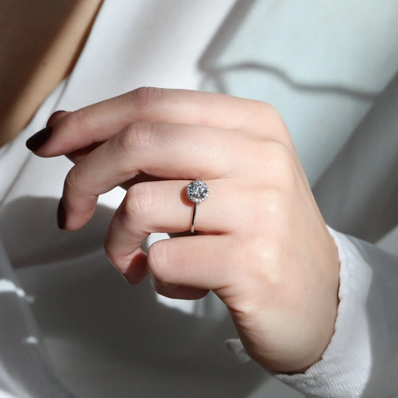 Pave Diamond Halo Ring Mount