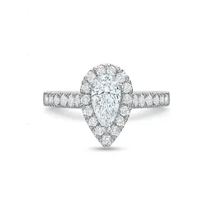 Pear Halo Engagement Ring 1.25tw