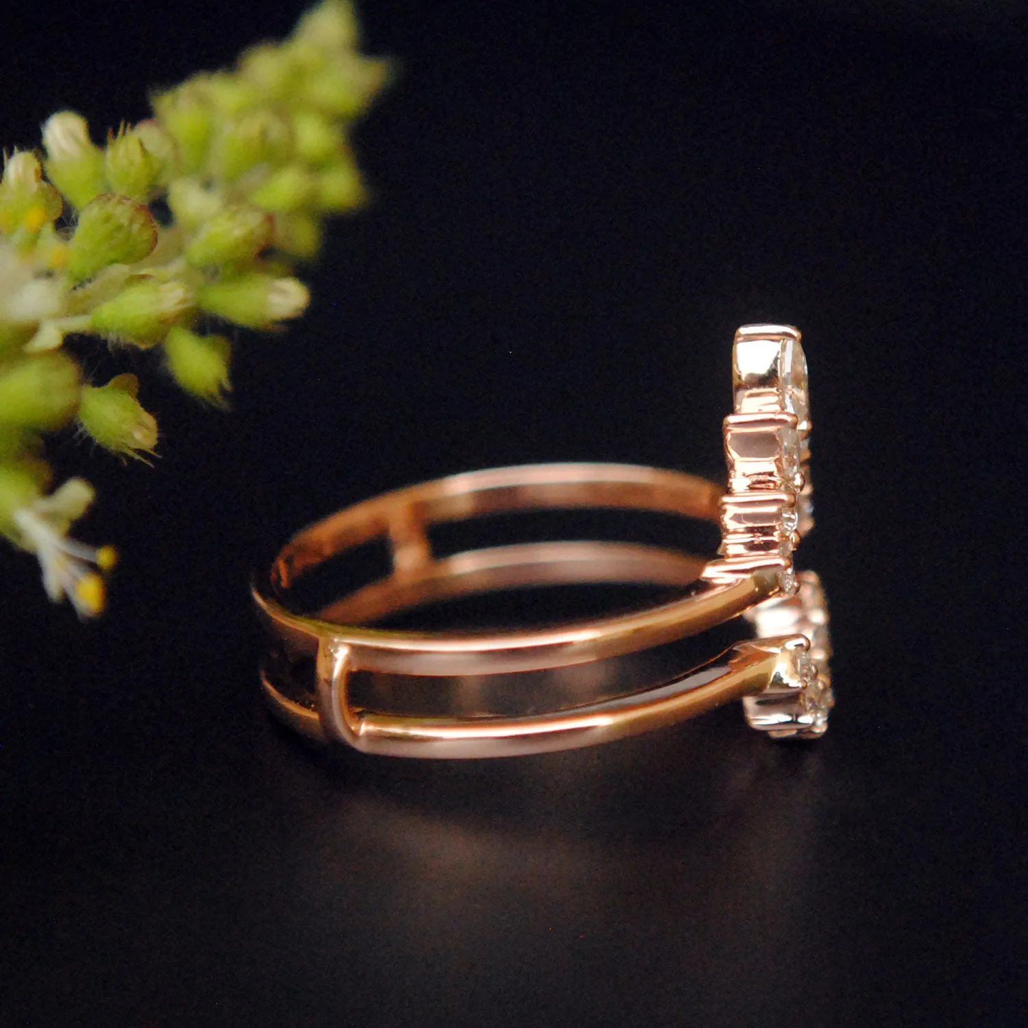 Pear Shaped Diamond Ring Guard/Enhancer