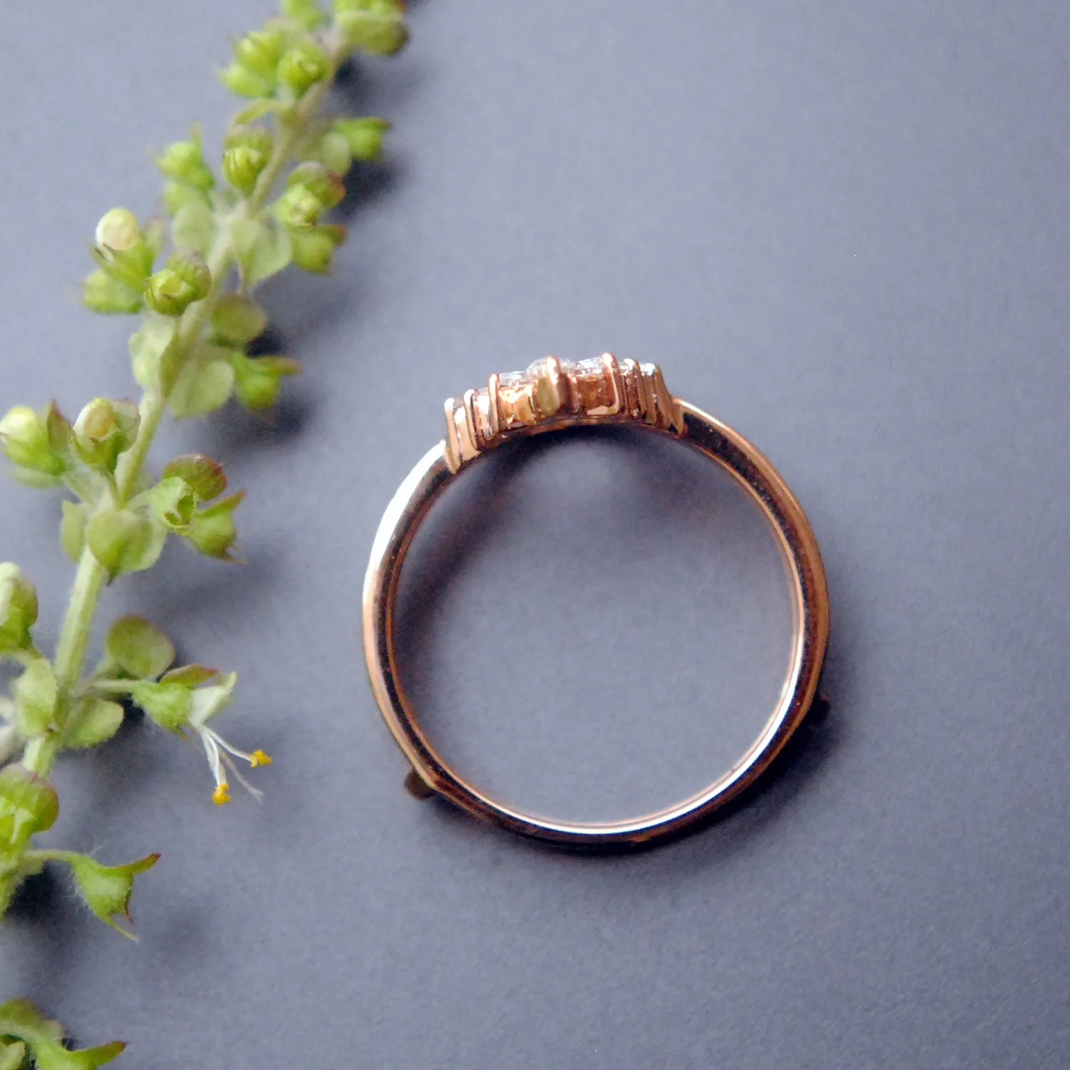 Pear Shaped Diamond Ring Guard/Enhancer