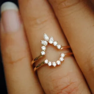 Pear Shaped Diamond Ring Guard/Enhancer