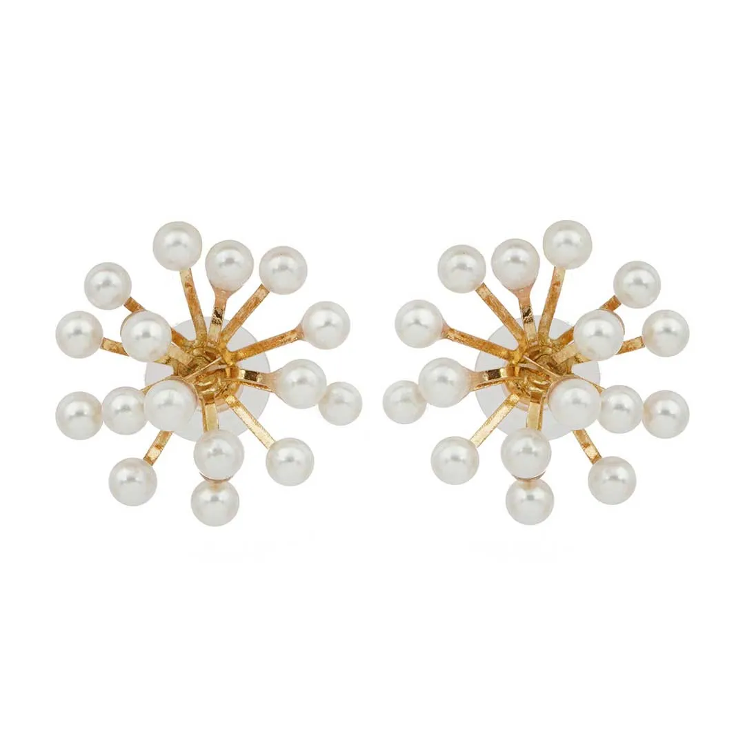 Pearl Cluster Stud Earrings