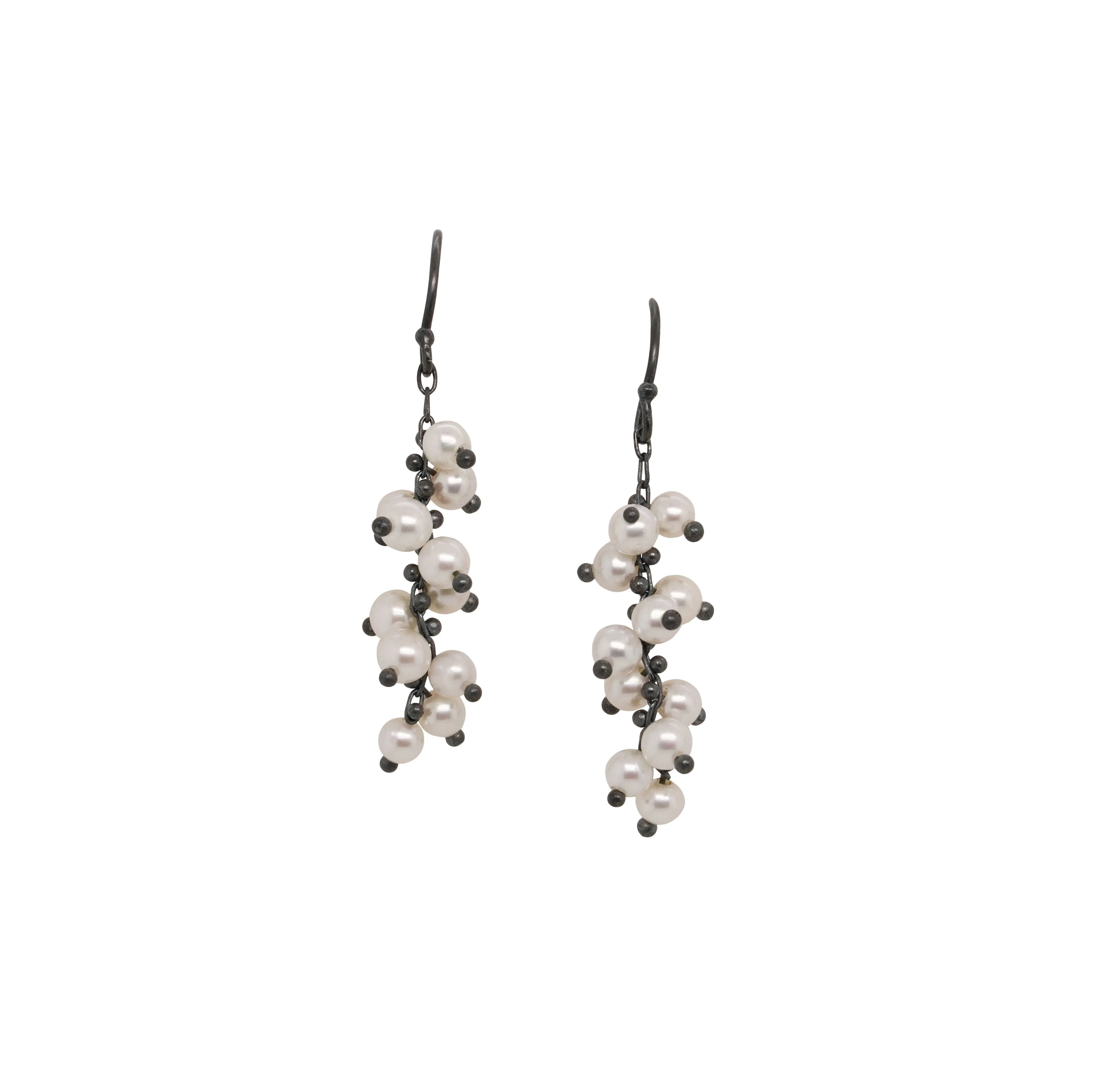 Pearl Short Spiral Earrings