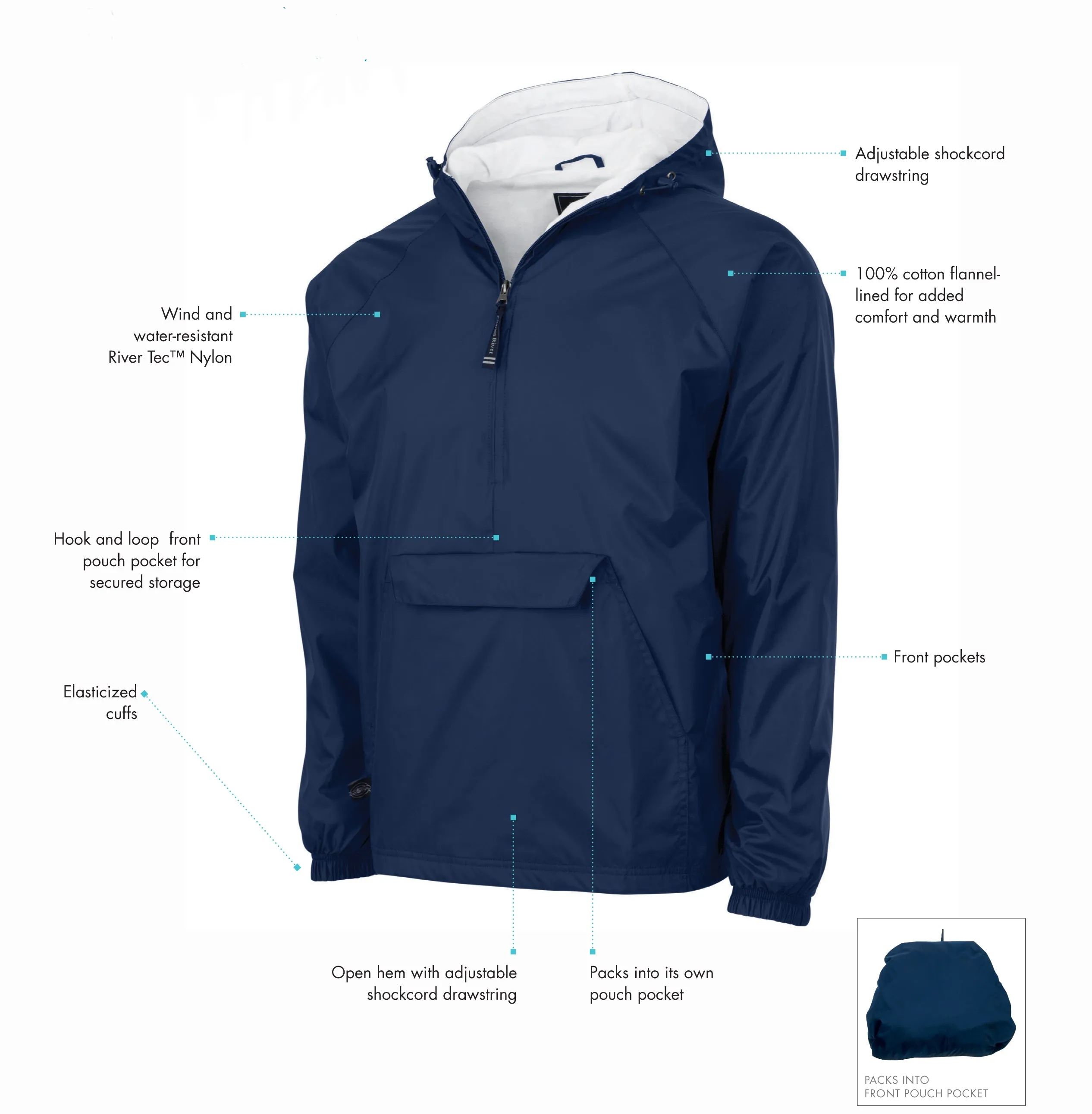 Phi Sigma Pi Flannel Lined Windbreaker - Chapter Name