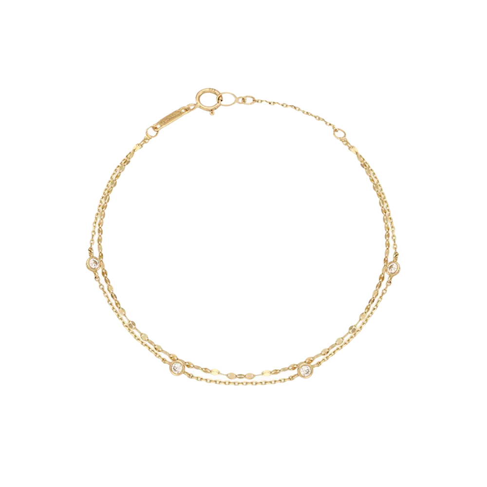 Plain Two-Line Chain Bracelet BETM4093