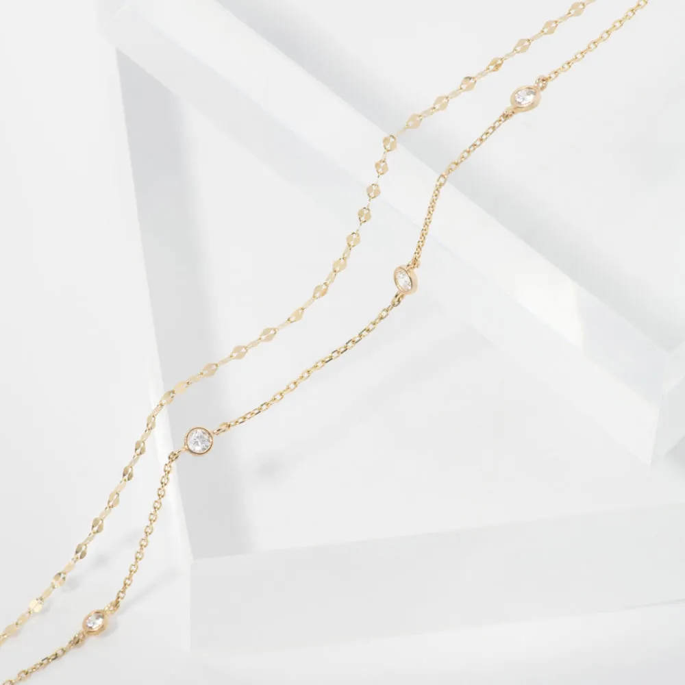 Plain Two-Line Chain Bracelet BETM4093