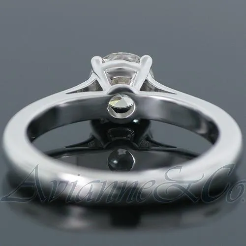 Platinum Diamond Solitaire Engagement Ring 0.79 Ctw