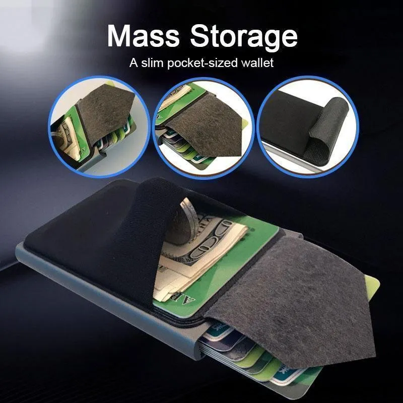 Pop-out RFID Card Holder Metal Slim Wallets