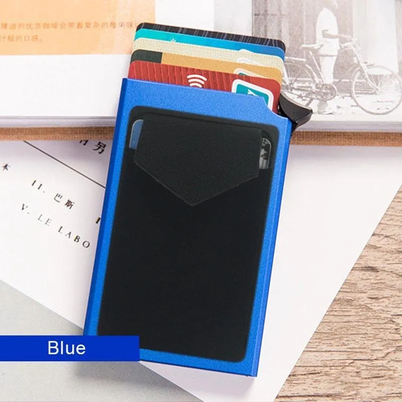 Pop-out RFID Card Holder Metal Slim Wallets