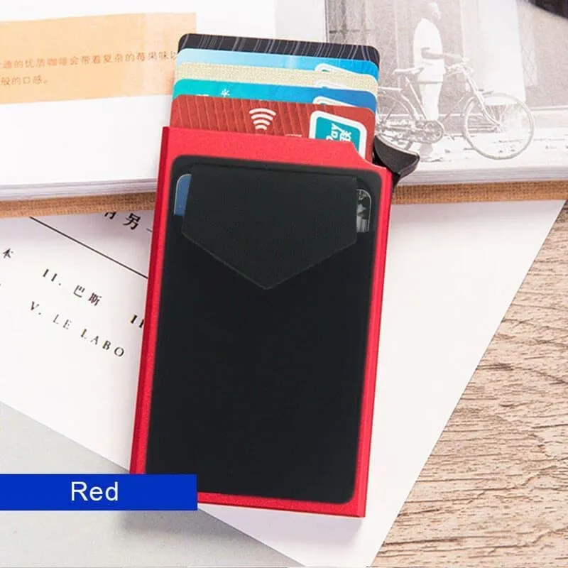 Pop-out RFID Card Holder Metal Slim Wallets