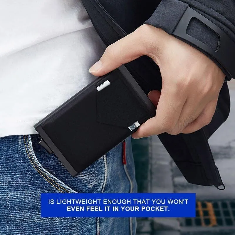 Pop-out RFID Card Holder Metal Slim Wallets