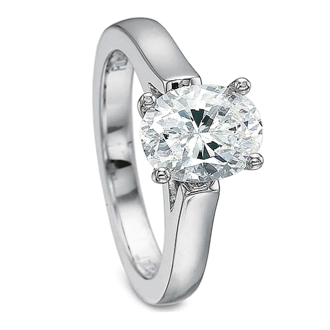 Precision Set Flush Fit Solitaire Diamond Engagement Ring