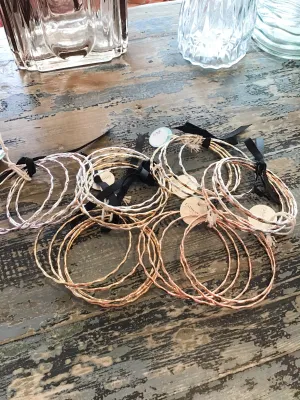 Pressed Metal Set Of 5 Bangles