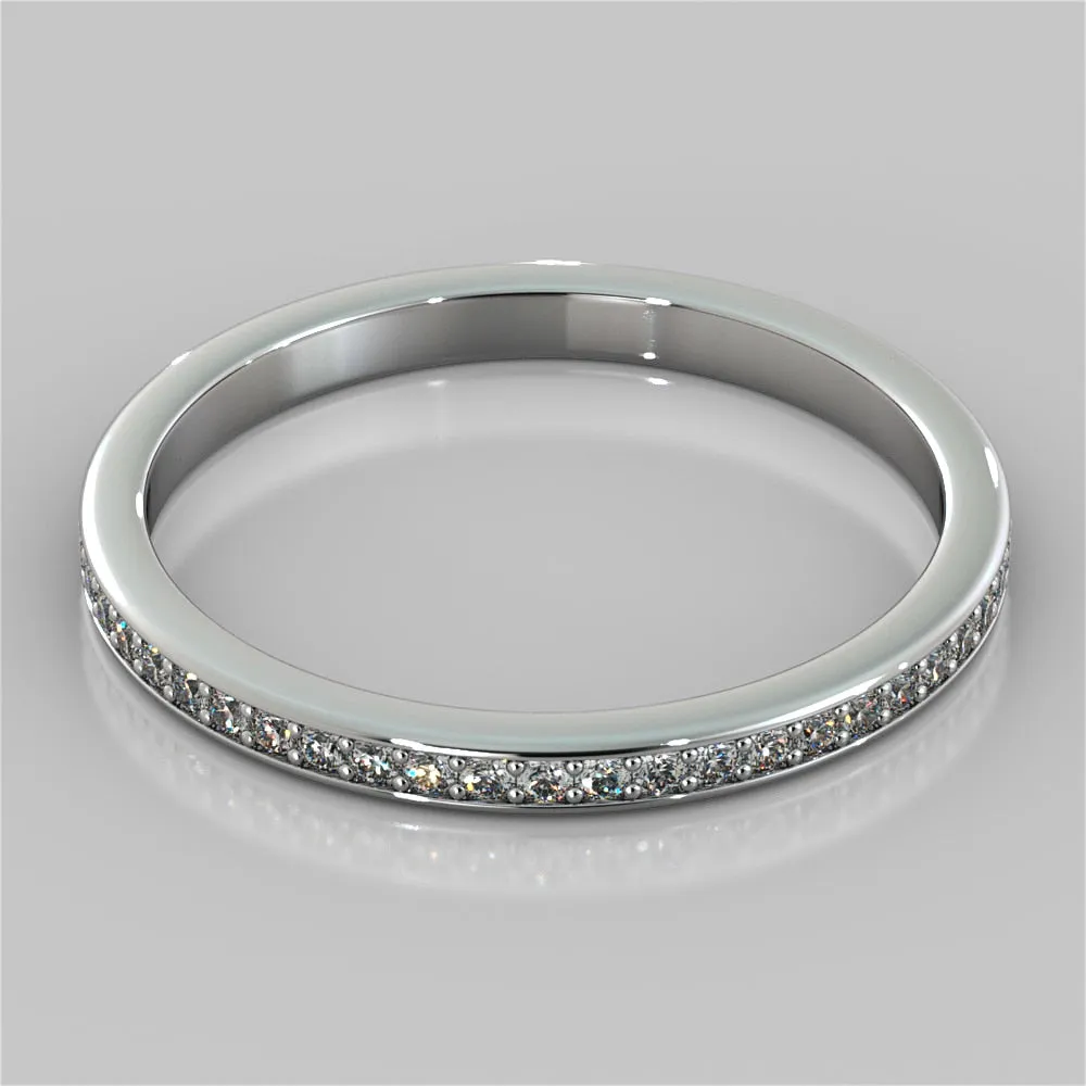 Princess Cut Pavé Style Halo Engagement Ring