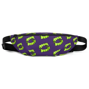Purple Neon Green Vampire Fang Teeth Fanny Pack