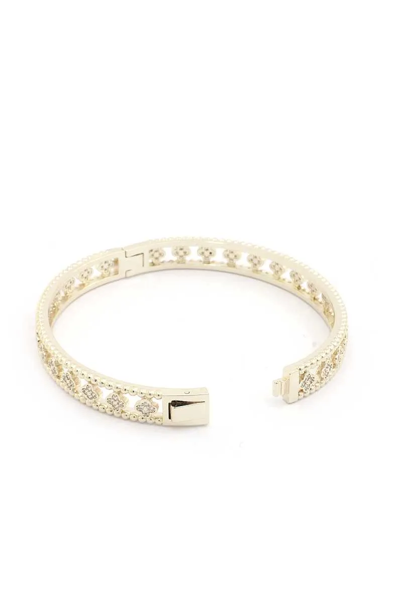 Quatrfoil Shape Metal Bracelet