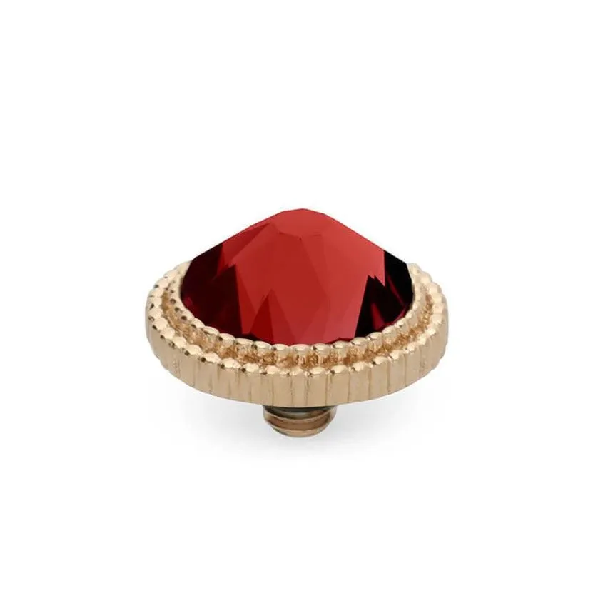 Qudo Fabero 10mm Gold Topper - Scarlet