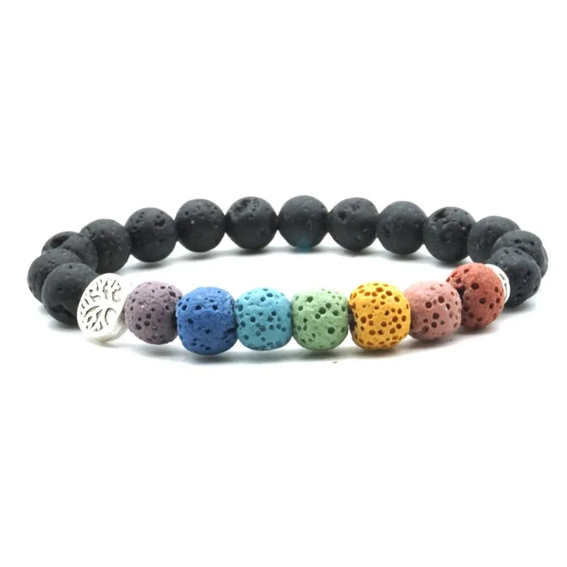 Rainbow Lava Stone Diffuser Bracelets