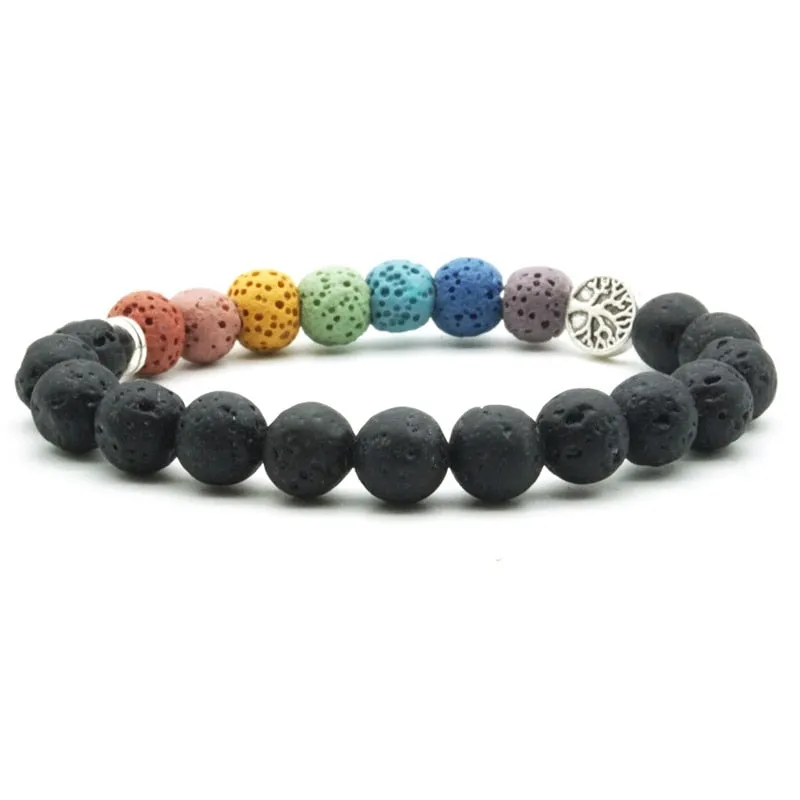Rainbow Lava Stone Diffuser Bracelets