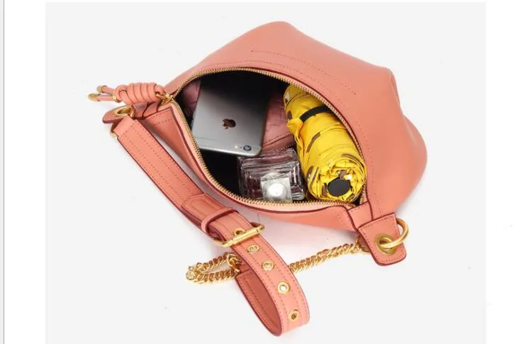 Realaiot Ins Korea Hot Fashion Style Woman Bags Genuine Leather Fanny Packs For Sport Outdoor Travel Bag For Ladies Girls Waist Bag