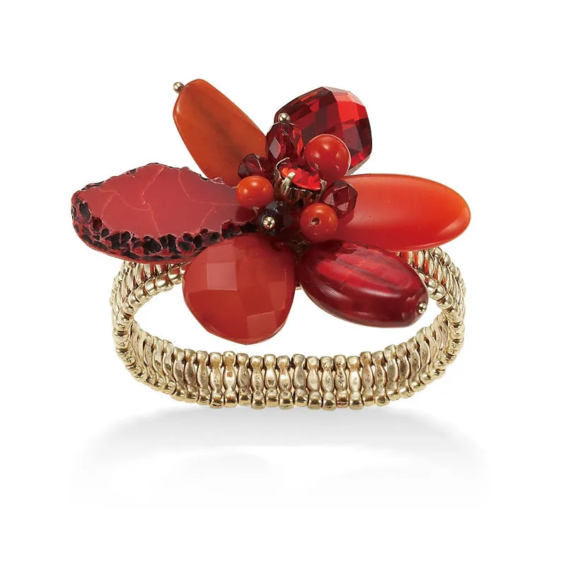 RED STRETCH  BRACELETS #305RD2101 (5D5/9D1)