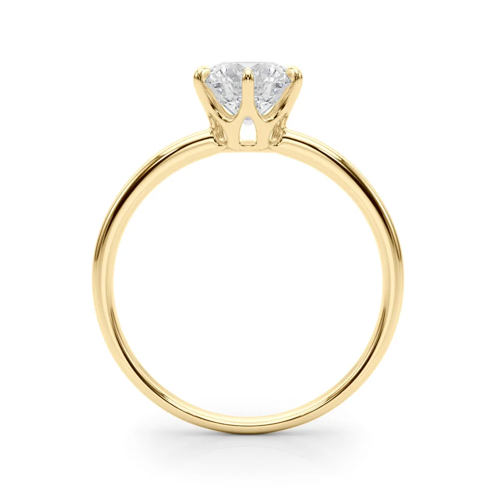 Reigna Round Diamond Solitaire Engagement Ring