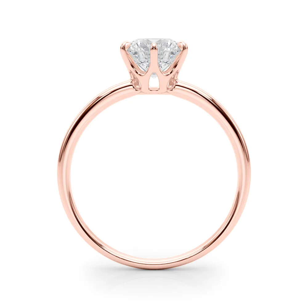 Reigna Round Diamond Solitaire Engagement Ring