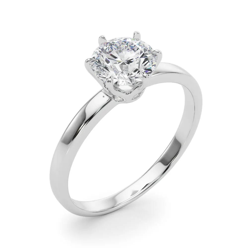 Reigna Round Diamond Solitaire Engagement Ring